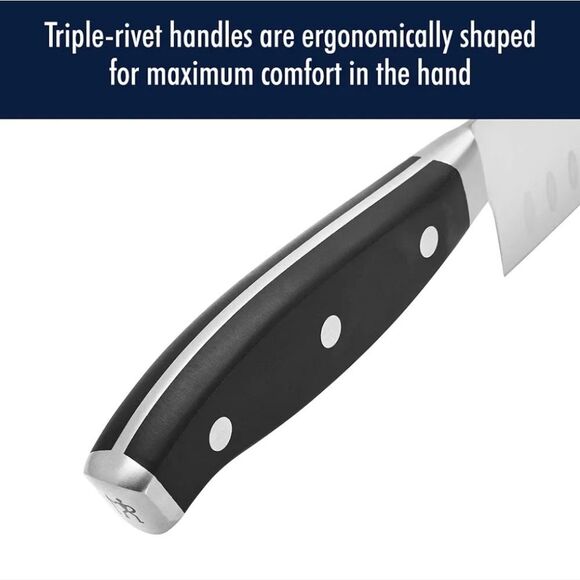 Henckels Premio Forged 7" Hollow Edge Santoku Knife - Picture 6 of 13